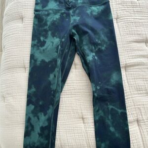 Victoria's Secret Green and Blue Tie-Dye Leggings